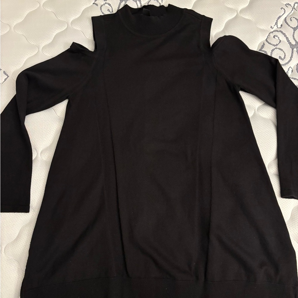 Style & Co. cold shoulder long sleeve sweater